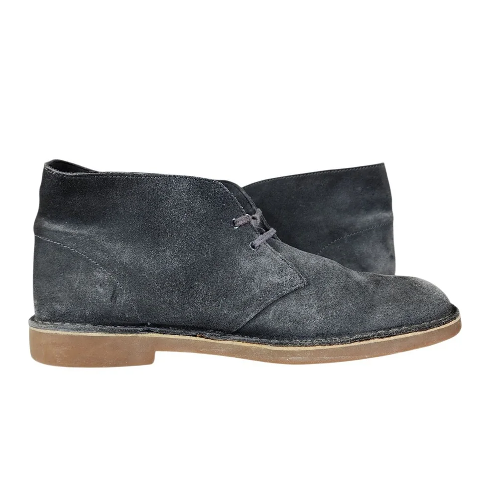 Clarks Chukka Boot sz 12M Men Desert Bushacre Suede Leather Gray Ankle NO INSOLE